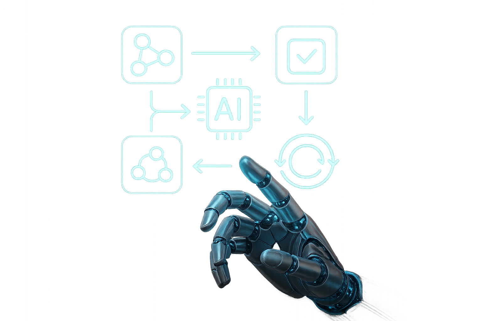 20251116 1407 Robotic Hand Holograms simple compose 01ka65gecwfnstzd0j1h7gktr6